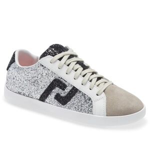 Rollie Prime 54 glitter sneaker in silver sz 8